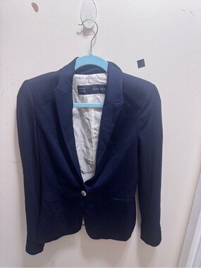 Zara Dark Navy Single-Button Blazer - women’s size small